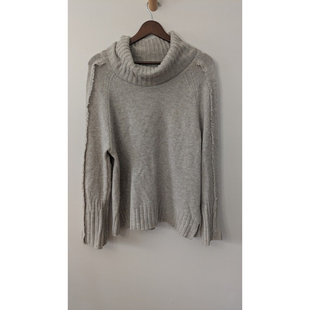 Brochu Walker Wool Cashmere Knit Turtleneck Sweater Large Relaxed Layering - Picture 1 of 11